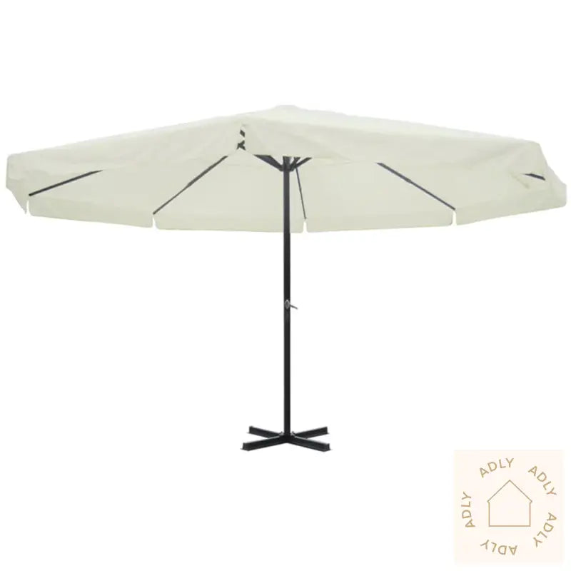 Parasol Hvit Aluminium 500 Cm
