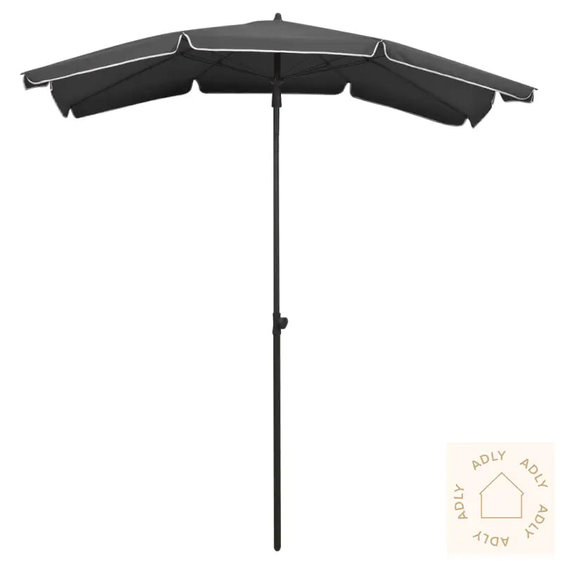 Hageparasoll Med Stang 200X130 Cm Antrasitt