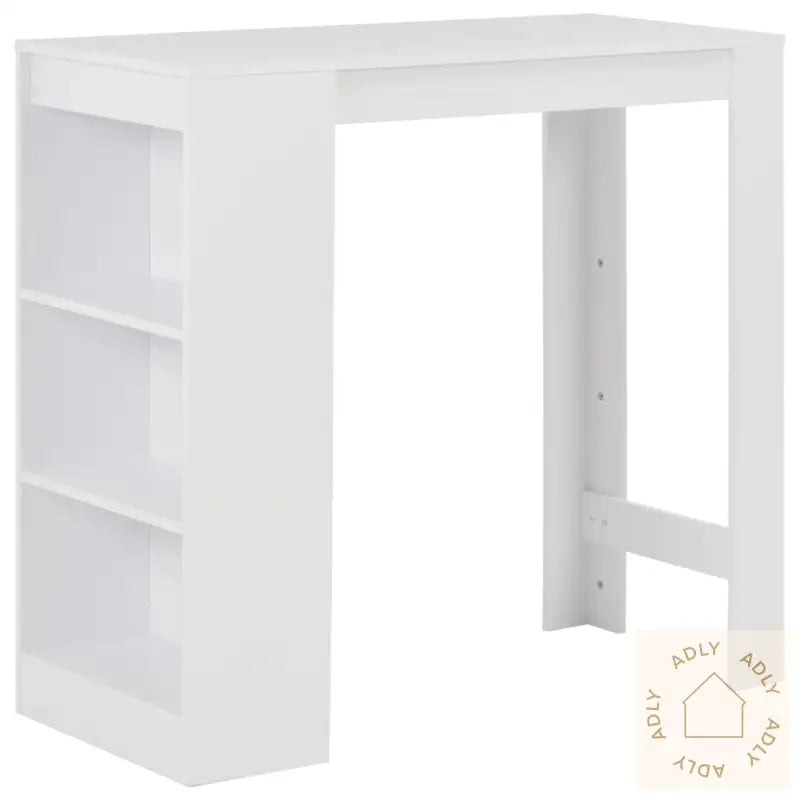 Barbord Med Hylle Hvit 110X50X103 Cm
