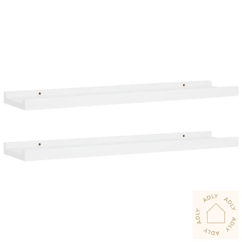 Flytende Vegghyller 2 Stk Hvit 60X9X3 Cm Mdf