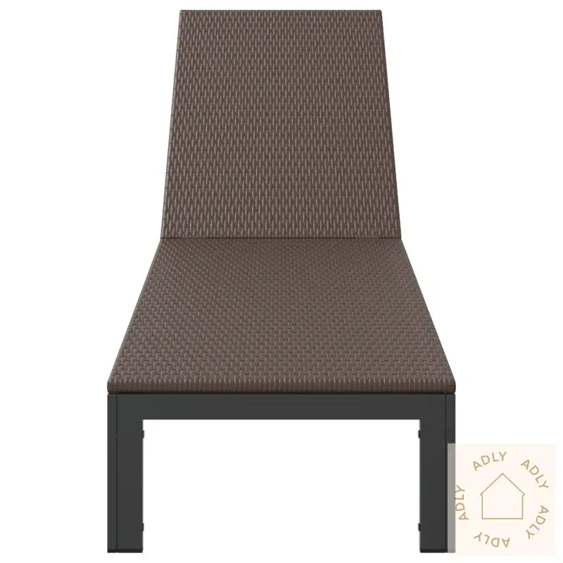 Solseng Med Hjul Brun Poly Rattan