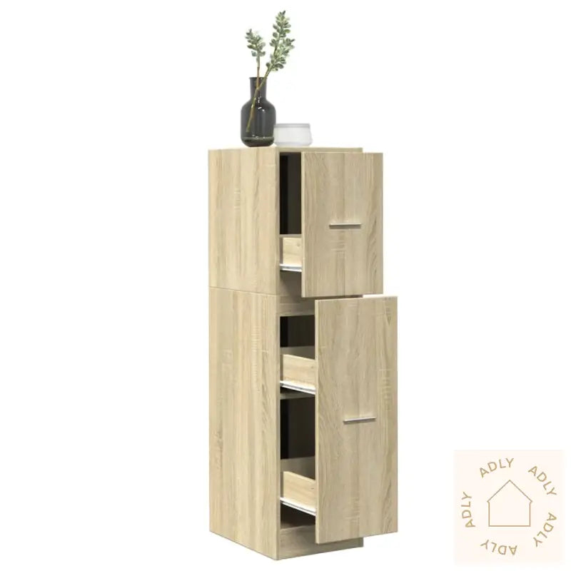 Apotekskap Sonoma Eik 30X41X118 Cm Konstruert Tre