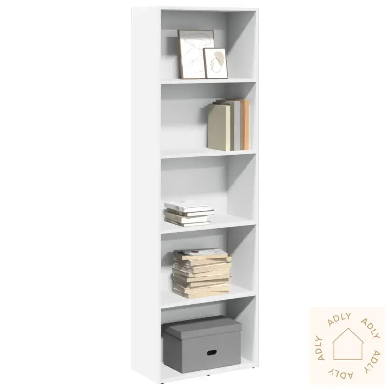 Bokhylle Hvit 60X30X189 Cm Konstruert Tre