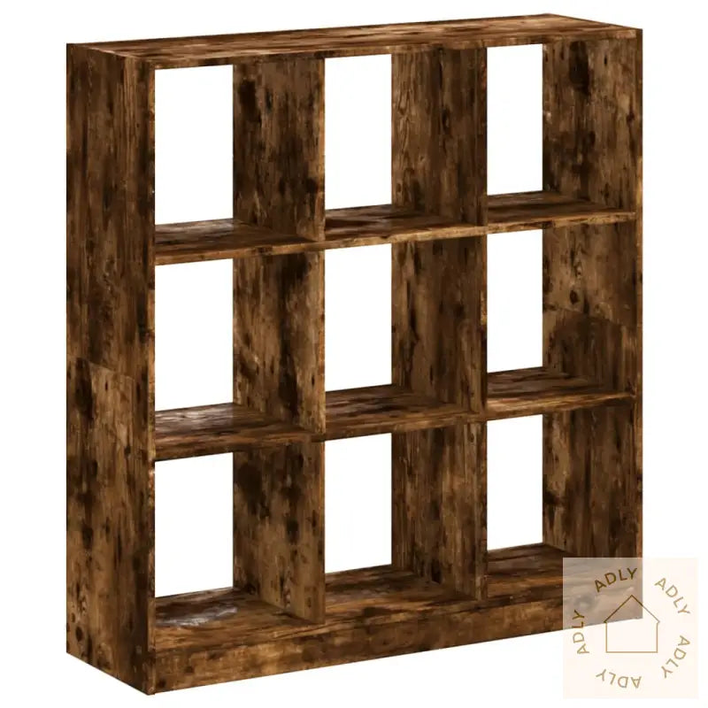 Bokhylle Røkt Eik 102X32X108 Cm Konstruert Tre