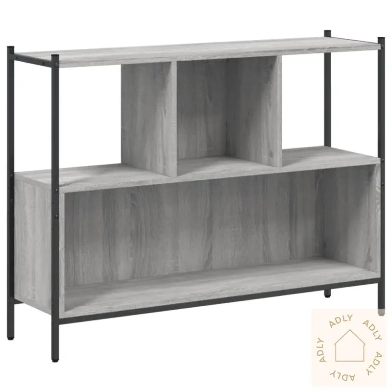 Bokhylle Grå Sonoma 102X28X77,5 Cm Konstruert Tre