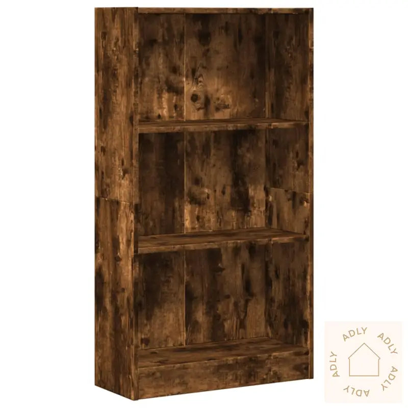 Bokhylle Røkt Eik 60X24X109 Cm Konstruert Tre
