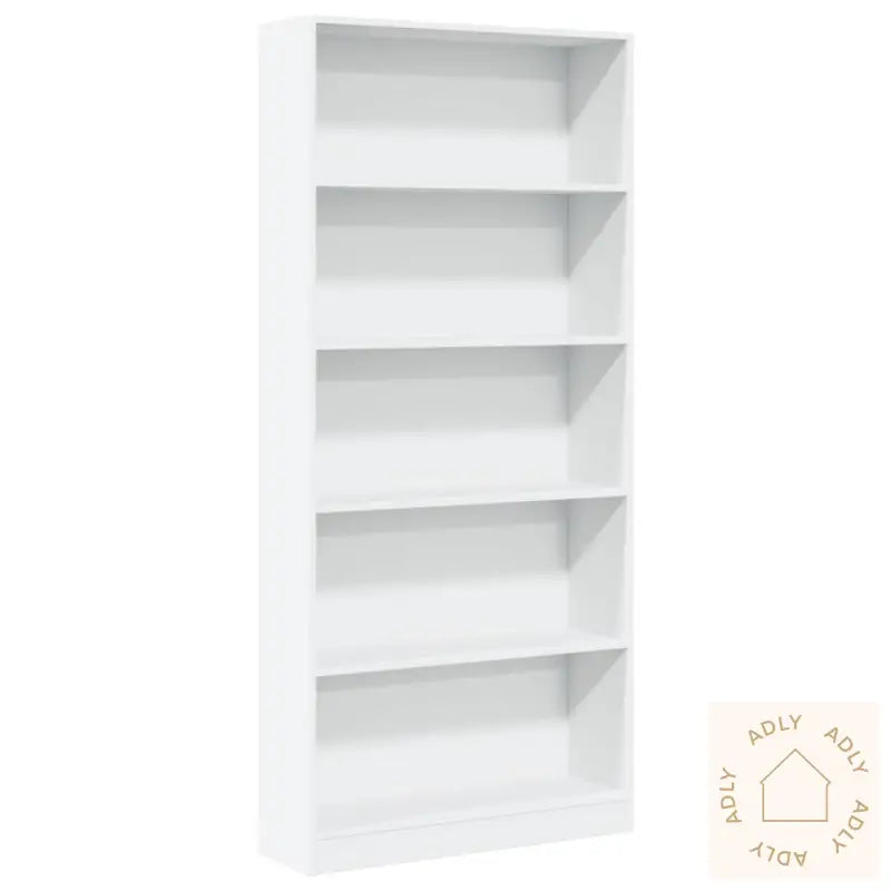 Bokhylle Hvit 80X24X176 Cm Konstruert Tre