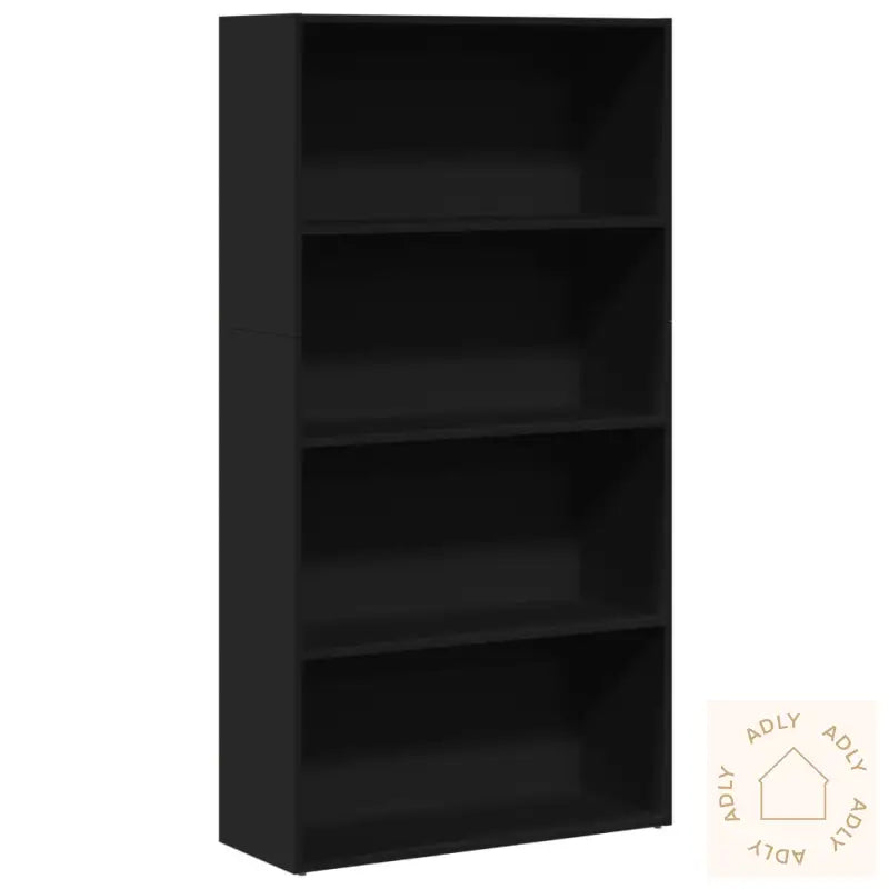Bokhylle Svart 80X30X152 Cm Konstruert Tre