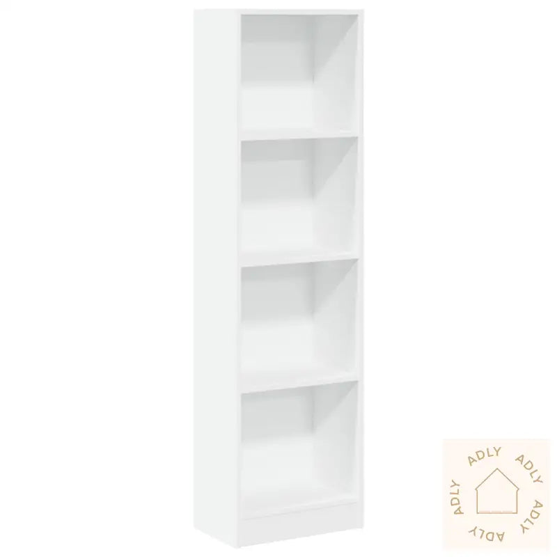 Bokhylle Hvit 40X24X143 Cm Konstruert Tre