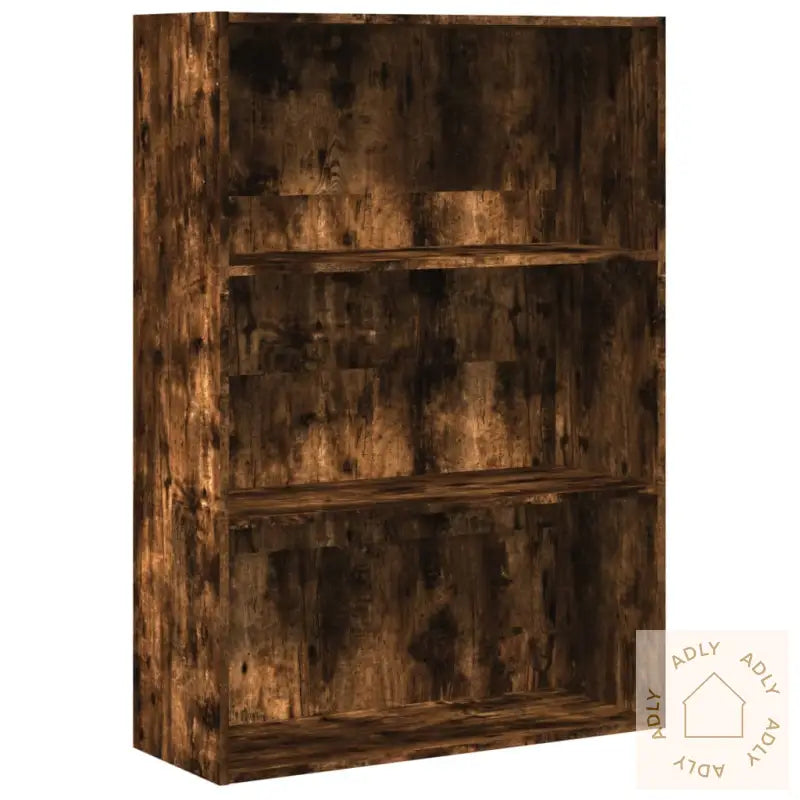 Bokhylle Røkt Eik 80X30X114 Cm Konstruert Tre