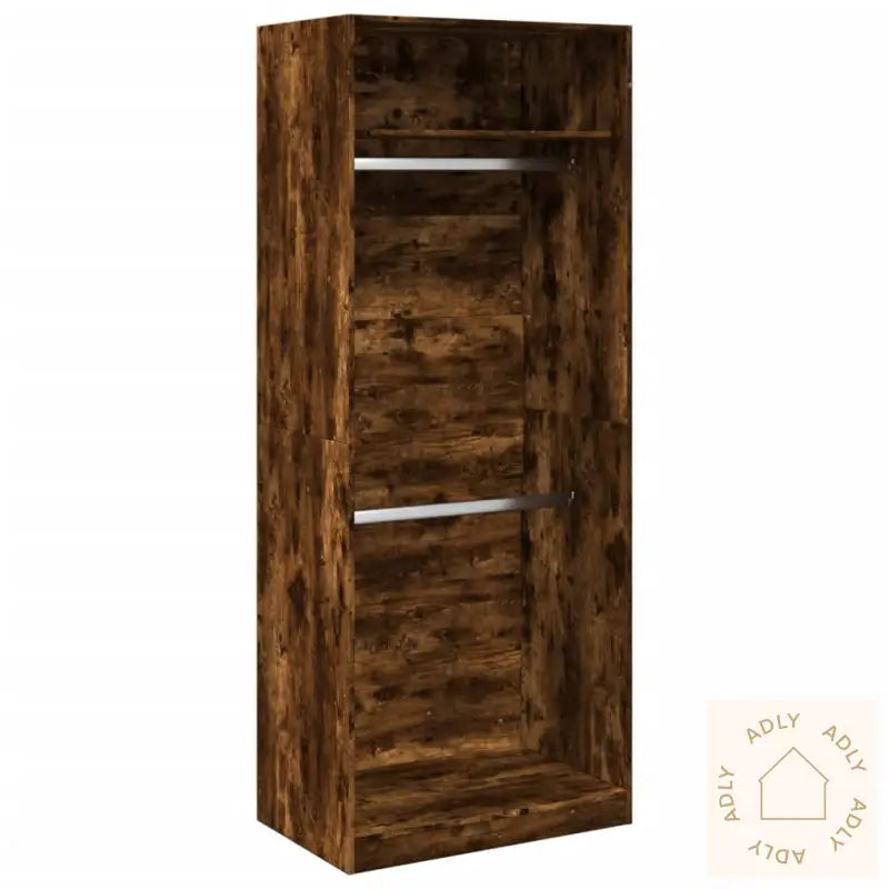 Garderobe Røkt Eik 80X50X200 Cm Konstruert Tre
