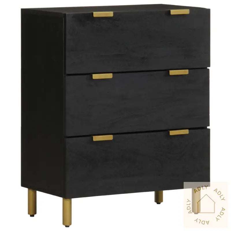 Skjenk Svart 60X33X75 Cm Konstruert Tre