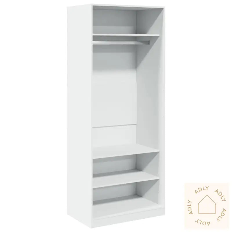 Garderobe Hvit 80X50X200 Cm Konstruert Tre