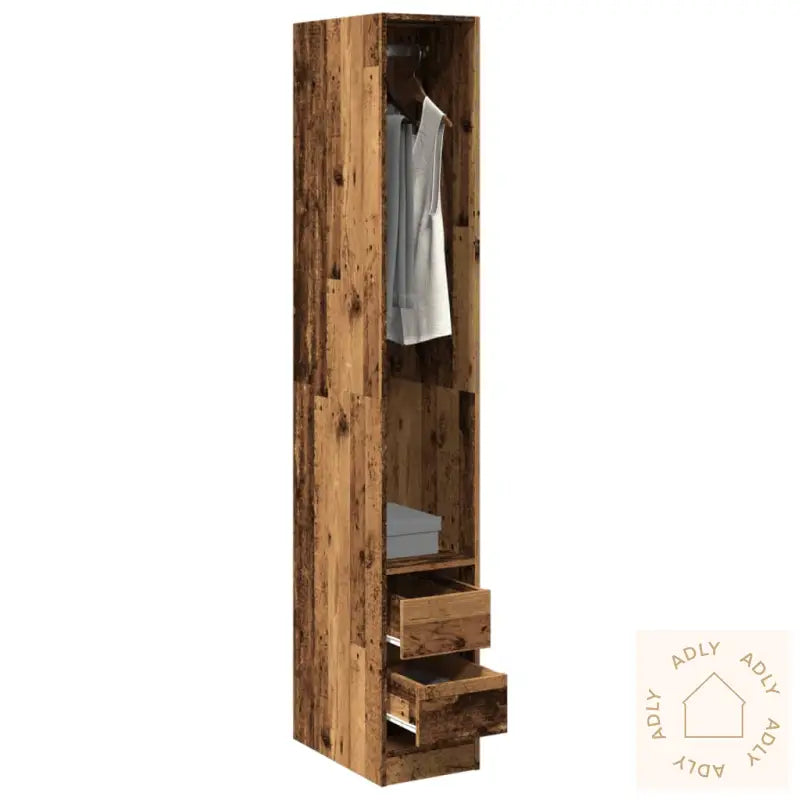 Garderobe Gammelt Tre 30X50X200 Cm Konstruert Tre
