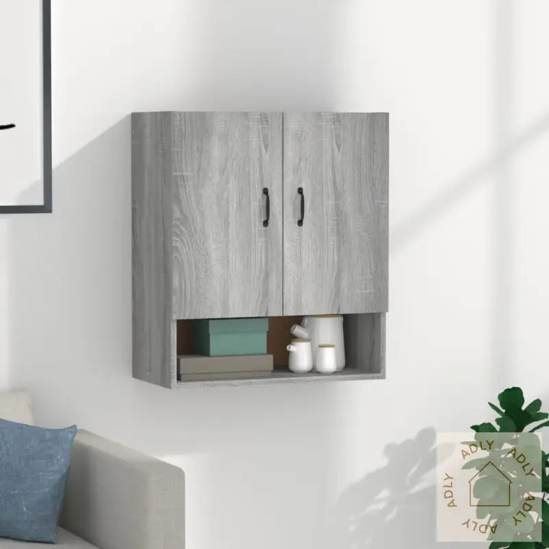 Veggskap Grå Sonoma 60X31X70 Cm Konstruert Tre