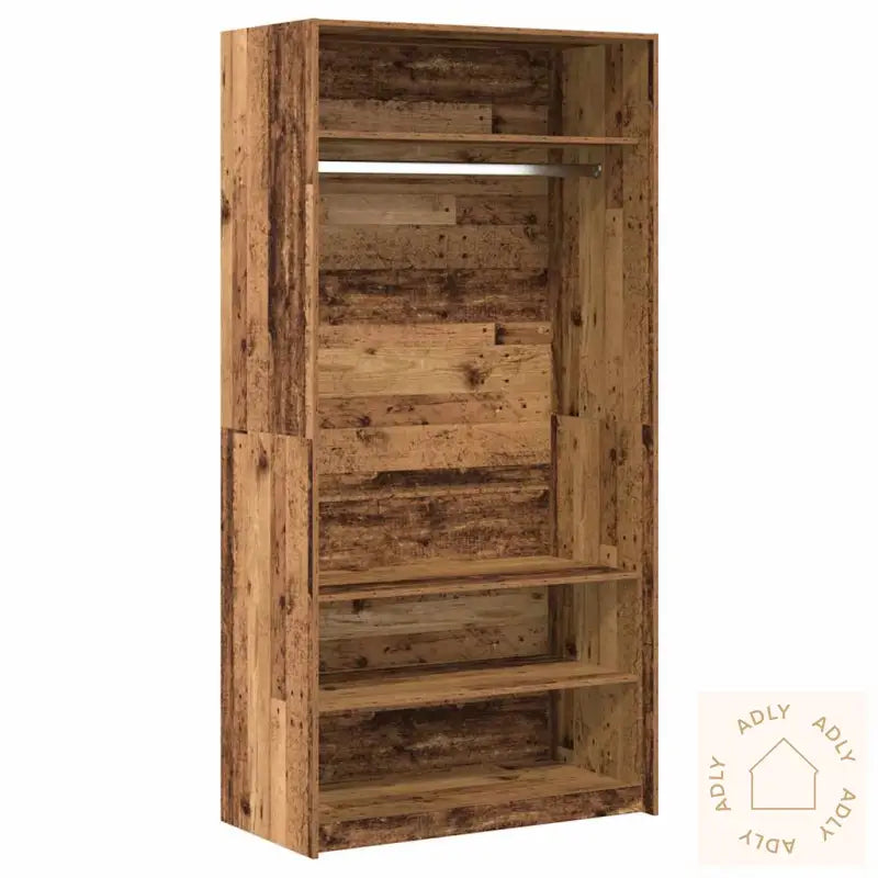 Garderobe Gammelt Tre 100X50X200 Cm Konstruert Tre