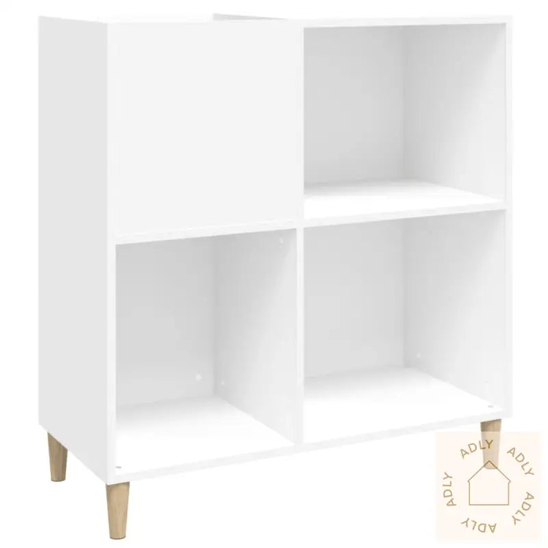 Hifi-Benk Hvit 84,5X38X89 Cm Konstruert Tre