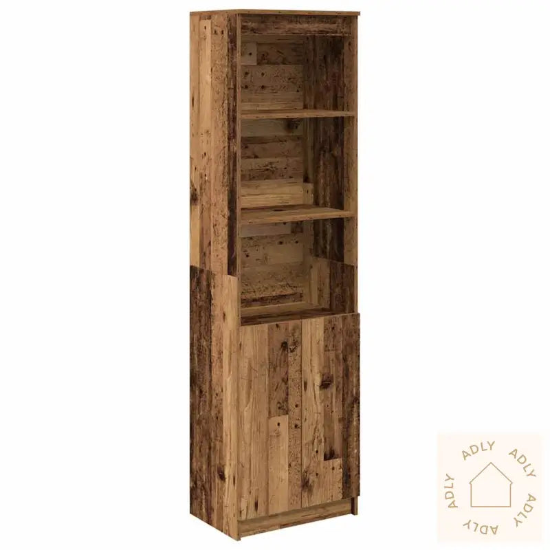 Highboard Gammelt Tre 50X35X180 Cm Konstruert Tre