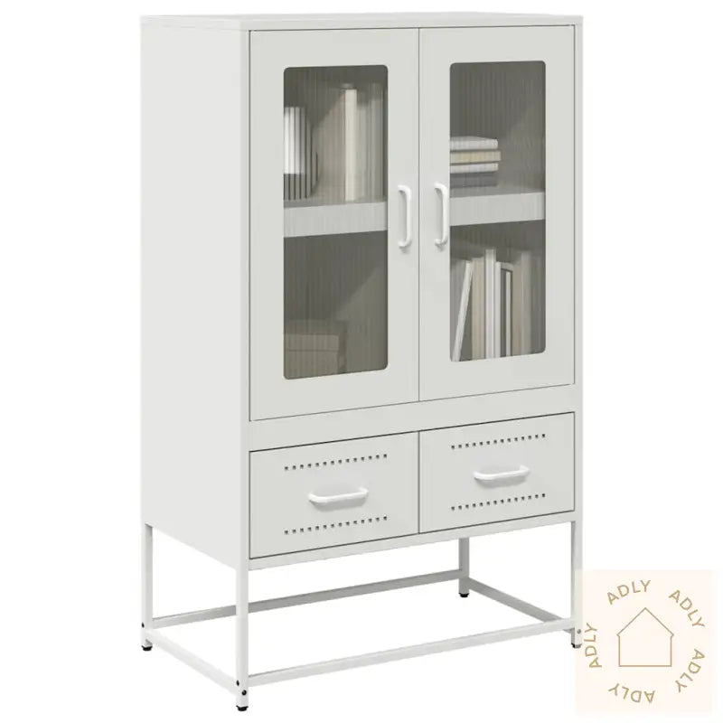 Highboard Hvit 68X39X111,5 Cm Stål