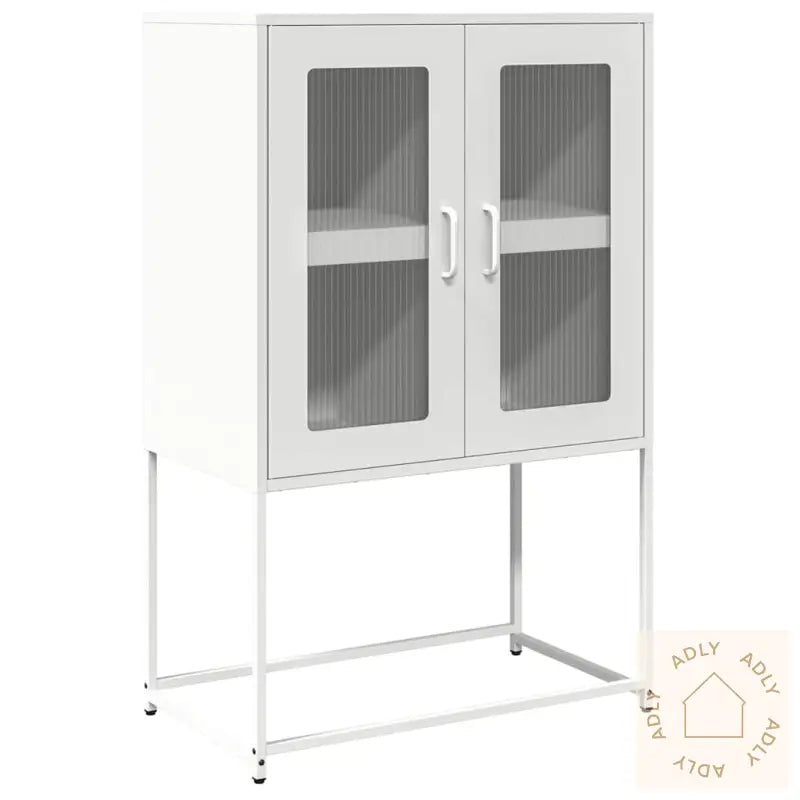 Highboard Hvit 68X39X107 Cm Stål