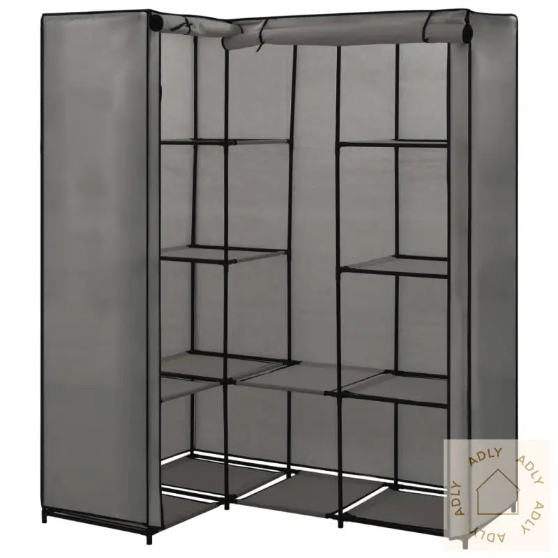 Hjørnegarderobe Grå 130X87X169 Cm