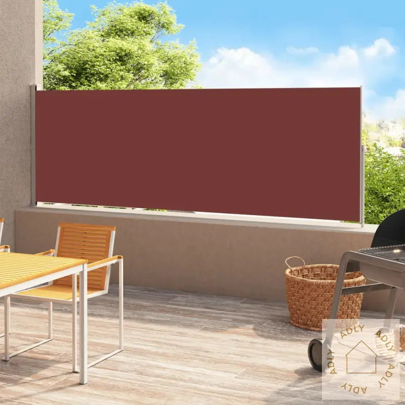 Uttrekkbar Sidemarkise 220X500 Cm Brun