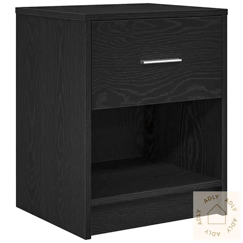 Nattbord Med Skuff Svart 40X34X50 Cm