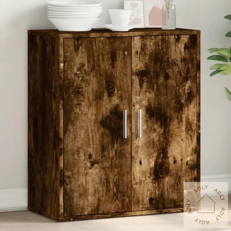 Skjenk Røkt Eik 79X38X80 Cm Konstruert Tre