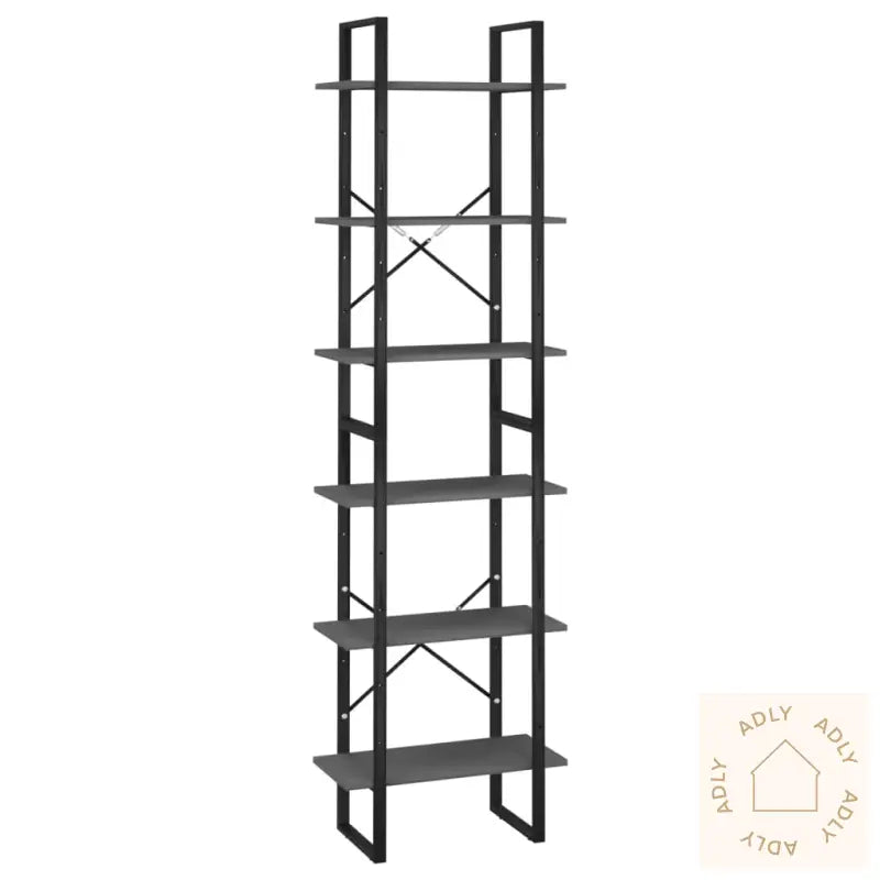 Oppbevaringshylle Grå 60X30X210 Cm Konstruert Tre
