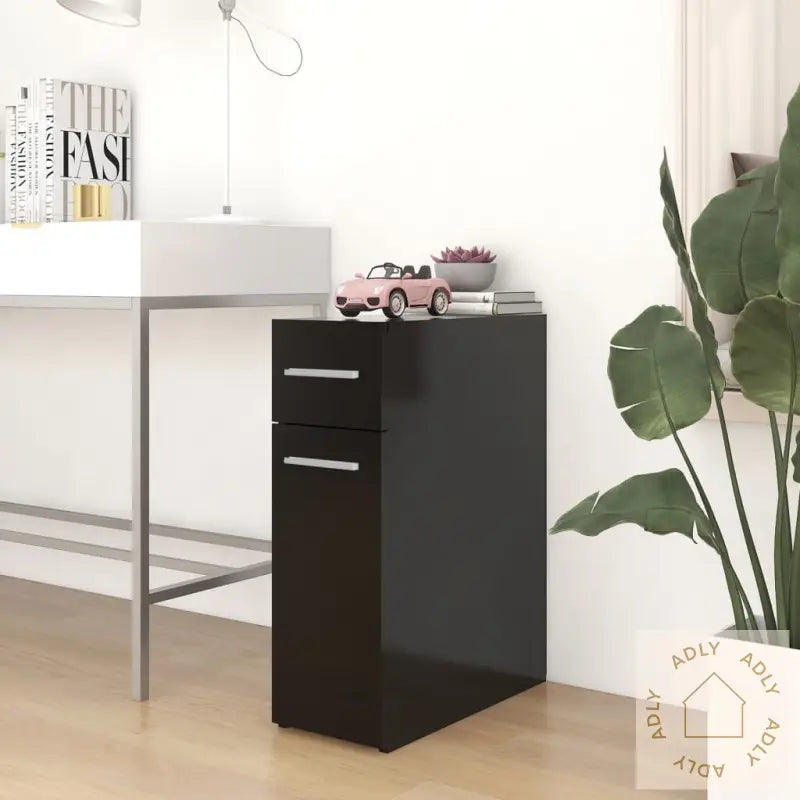 Apotekskap Svart 20X45,5X60 Cm Konstruert Tre