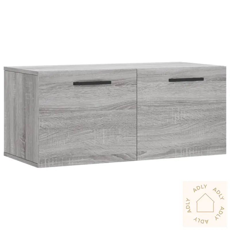 Veggskap Grå Sonoma 80X36,5X35 Cm Konstruert Tre