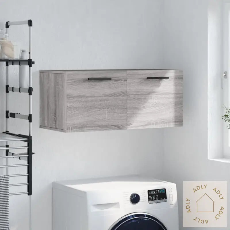 Veggskap Grå Sonoma 80X36,5X35 Cm Konstruert Tre