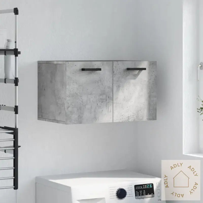 Veggskap Betonggrå 60X36,5X35 Cm Konstruert Tre