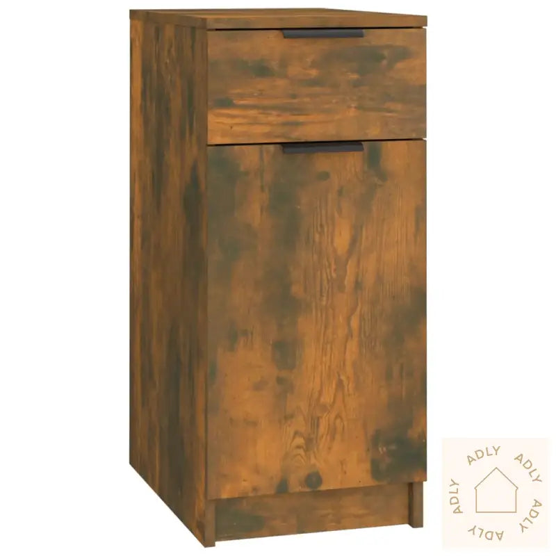 Skrivebordskap Røkt Eik 33,5X50X75 Cm Konstruert Tre