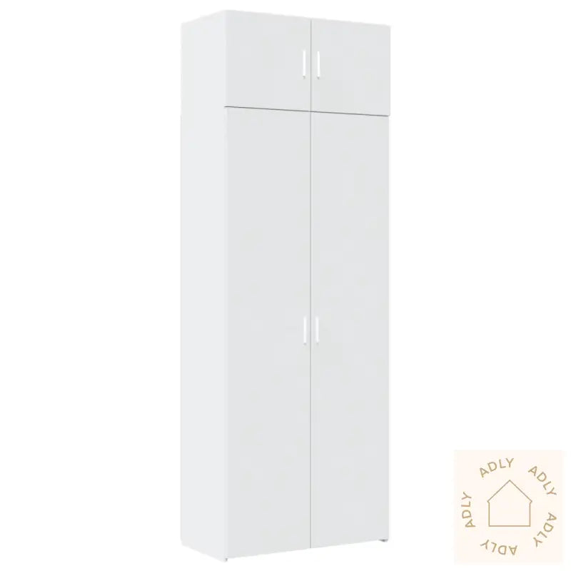 Oppbevaringsskap Hvit 80X42,5X225 Cm Konstruert Tre