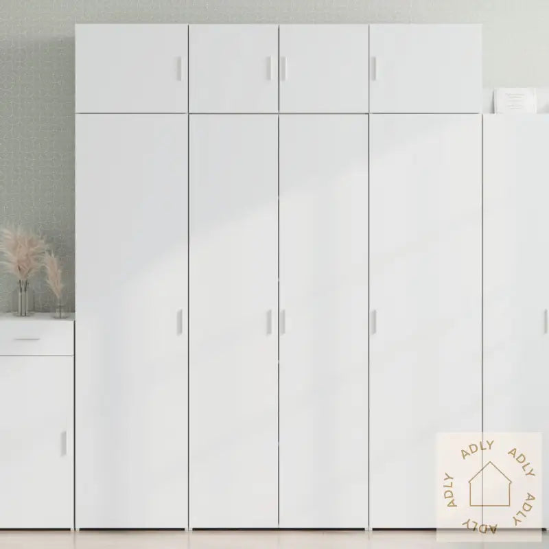 Oppbevaringsskap Hvit 80X42,5X225 Cm Konstruert Tre