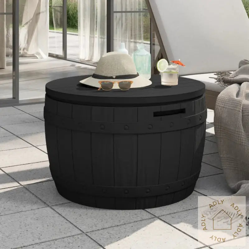 Hageoppbevaringsboks 3-I-1 Svart Polypropylen