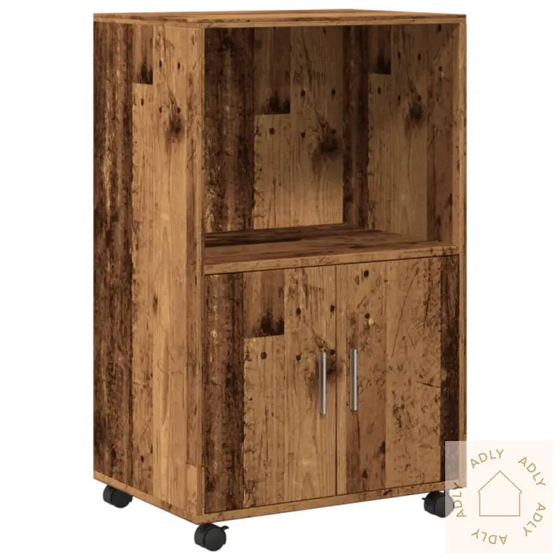 Rulleskap Gammelt Tre 55X40X91 Cm Konstruert Tre
