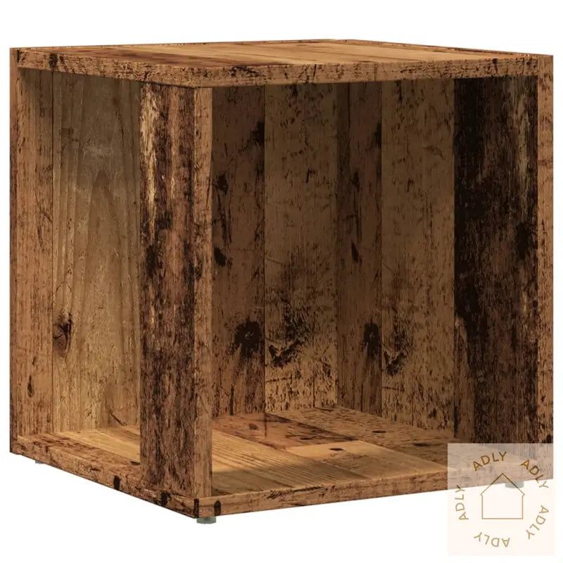 Sidebord Gammelt Tre 33X33X34 Cm Konstruert Tre