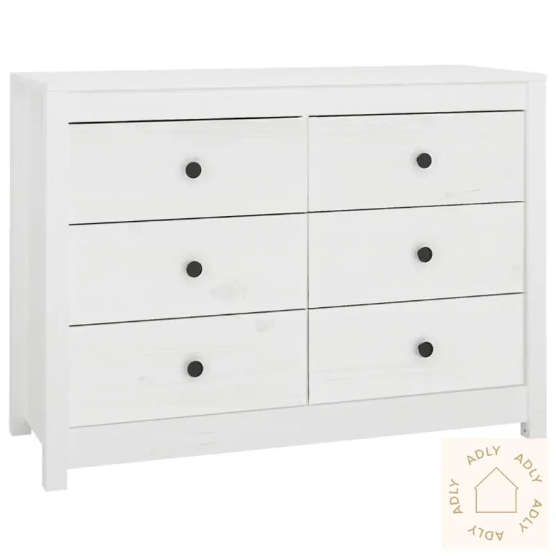 Sideskap Hvit 100X40X72 Cm Heltre Furu