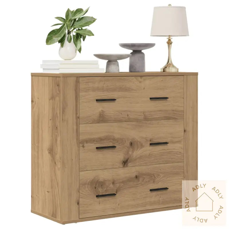 Skjenk Artisan Eik 80X33X70 Cm Konstruert Tre
