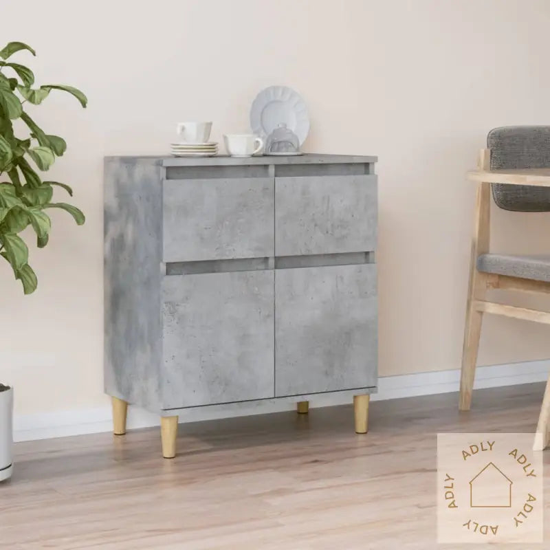 Skjenk Betonggrå 60X35X70 Cm Konstruert Tre