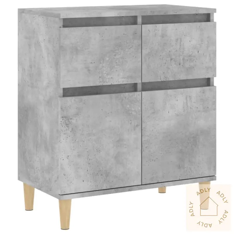 Skjenk Betonggrå 60X35X70 Cm Konstruert Tre