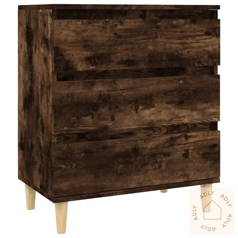 Skjenk Røkt Eik 60X35X70 Cm Konstruert Tre