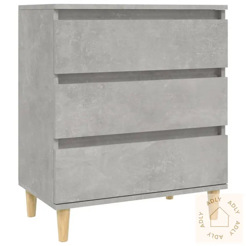 Skjenk Betonggrå 60X35X70 Cm Konstruert Tre