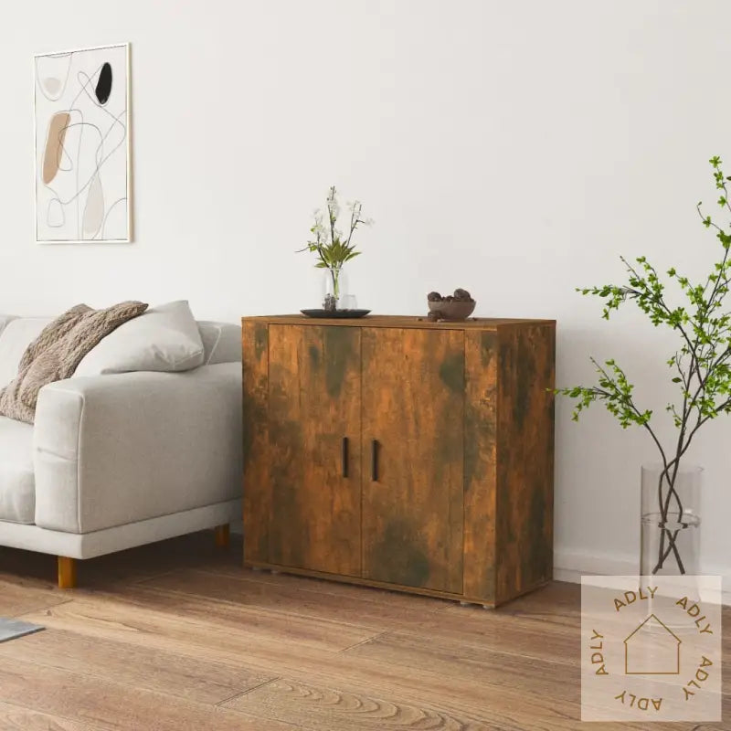 Skjenk Røkt Eik 80X33X70 Cm Konstruert Tre