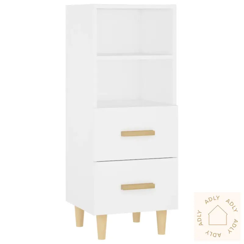 Skjenk Hvit 34,5X34X90 Cm Konstruert Tre