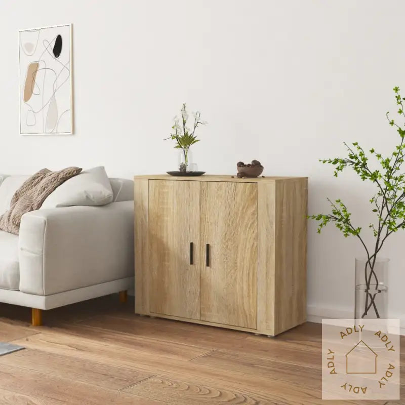 Skjenk Sonoma Eik 80X33X70 Cm Konstruert Tre