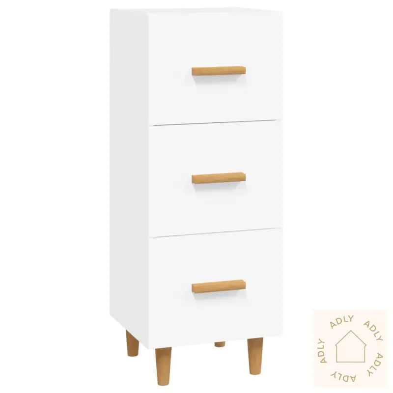 Skjenk Hvit 34,5X34X90 Cm Konstruert Tre