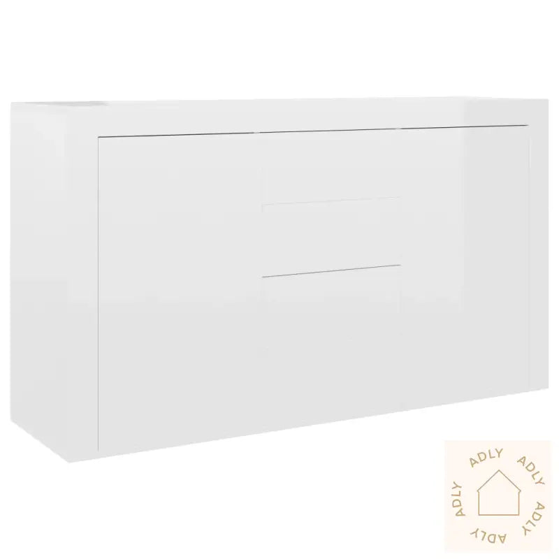 Skjenk Høyglans Hvit 120X36X69 Cm Konstruert Tre
